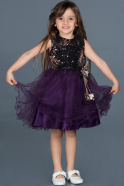 Короткое Девичье Платье Пурпурный ABK567