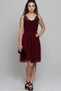 Короткое Вечернее Платье Бордовый AR36820
