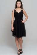 Короткое Вечернее Платье Черный AR36820