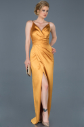 Длинное Помолвочное Платье Шафрановый ABU564