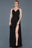 Длинное Помолвочное Платье Черный ABU808