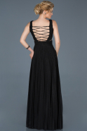 Длинное Помолвочное Платье Черный ABU809