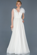 Длинное Вечернее Платье Белый ABU823