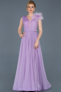 Длинное Помолвочное Платье Лиловый ABU833