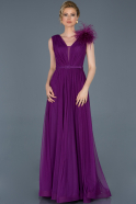 Длинное Вечернее Платье Пурпурный ABU823