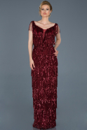 Длинное Платье Высокой Моды красный ABU816
