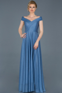 Длинное Помолвочное Платье Синий ABU771
