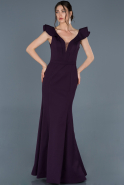 Длинное Выпускное Платье Русалка Тёмно-пурпурный ABU824