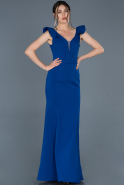 Длинное Выпускное Платье Русалка Ярко-синий ABU824