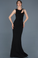 Длинное Вечернее Платье Русалка Черный ABU825