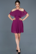 Короткое Платье На Приглашение Фиолетовый ABK281