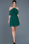 Короткое Платье На Приглашение Изумрудно-зеленый ABK281