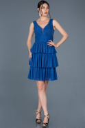 Короткое Платье На Приглашение Ярко-синий ABK578