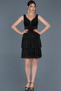 Короткое Платье На Приглашение Черный ABK578
