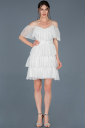 Короткое Выпускное Платье Белый ABK413