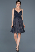 Короткое Вечернее Платье Темно-синий ABK583