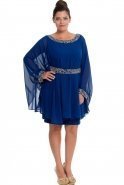 Короткое Свободное Вечернее Платье Ярко-синий C9024