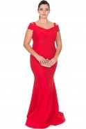 Длинное Свободное Вечернее Платье красный ABU077