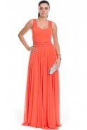 Длинное Вечернее Платье Оранжевый E3192