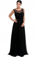 Длинное Вечернее Платье Черный ABU092