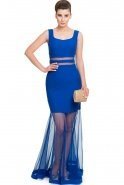 Длинное Вечернее Платье Ярко-синий ABU478