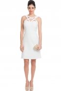 Короткое Коктейльное Платье Белый C8011