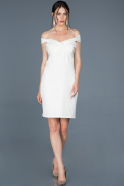 Короткое Платье На Приглашение Белый ABK523