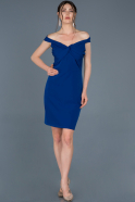 Короткое Платье На Приглашение Ярко-синий ABK523