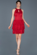 Короткое Выпускное Платье красный ABK526