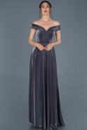 Длинное Выпускное Платье Темно-синий ABU772