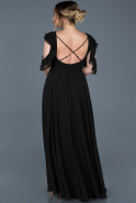 Длинное Свободное Вечернее Платье Черный ABU719