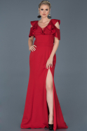 Длинное Вечернее Платье Русалка красный ABU696