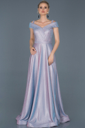 Длинное Помолвочное Платье Лиловый ABU599