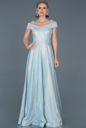 Длинное Помолвочное Платье Синий ABU599