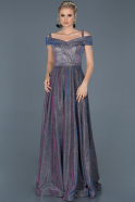 Длинное Помолвочное Платье Пурпурный ABU599