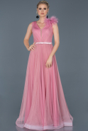 Длинное Помолвочное Платье розовый ABU842