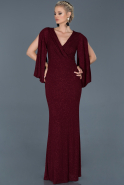 Длинное Помолвочное Платье Бордовый ABU845