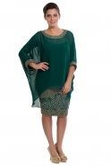 Вечернее Платье Большого Размера Изумрудно-зеленый AL7657