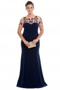 Вечернее Платье Свободного Кроя Темно-синий AL8055