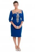 Вечернее Платье Большого Размера Ярко-синий O7938