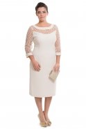 Вечернее Платье Свободного Кроя Белый S4106