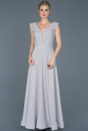Длинное Помолвочное Платье Серый ABU853