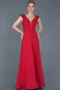Длинное Помолвочное Платье красный ABU853