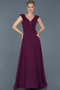Длинное Помолвочное Платье Сливовый ABU853