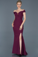 Длинное Вечернее Платье Сливовый ABU870