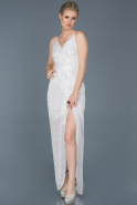 Короткое Вечернее Платье Русалка Белый ABK388