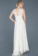 Длинное Помолвочное Платье Белый ABU856