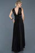 Длинное Помолвочное Платье Черный ABU856