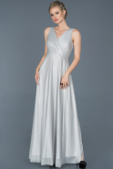 Длинное Помолвочное Платье Серый ABU695