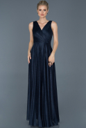 Длинное Помолвочное Платье Темно-синий ABU695